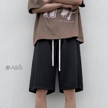 冰絲短褲男士夏季薄款透氣涼感速干運動褲夏季高級感潮牌垂感褲子