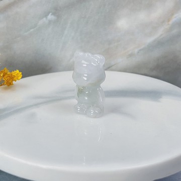 【熊熊玉見你】冰糯可愛小熊吊飾 | 天然緬甸玉翡翠A貨 | 送禮