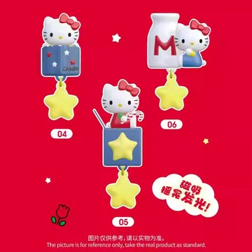 台現免運💛Miniso名創優品三麗鷗復古餐廳系列星星發光冰箱貼盲盒 可磁吸冰箱貼 交換禮物