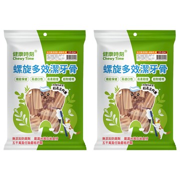 Chewy Time 健康時刻 螺旋多效潔牙骨  軟骨素 + 綠貽貝  255g  2包