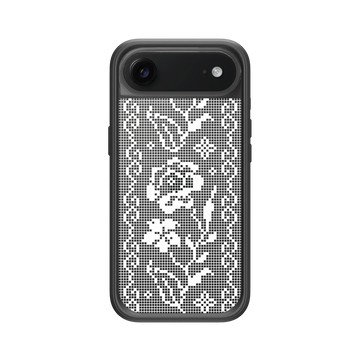iPhone Air Mod NX -邊框背蓋組合 (相機按鈕) 黑 - Pattern Play - 綻放蕾絲