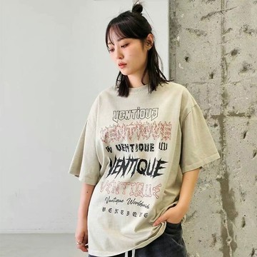 Chemistry_Boys - 韓國 MTE326 VENTIQUE 水洗文字 短T (三色)