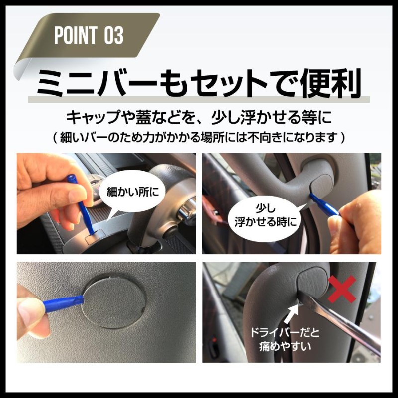 内張りはがし 5本セット 内装剥がし パネルはがし 車 工具 クリップ剥がし