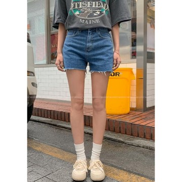 MANIFEST正韓 不修邊牛仔短褲 S-3XL 325 韓國女裝韓國牛仔褲 夏天必備 熱褲 超短褲 現貨