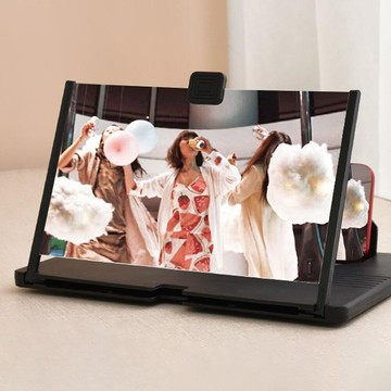 10吋手機螢幕放大器 螢幕放大器 抽拉式3d手機放大鏡支架 追劇神器 放大鏡 桌面支架