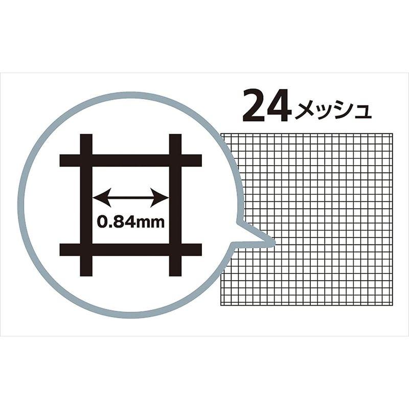 ダイオ化成 防虫網 クラウンネット 24メッシュ 91cm×6m ブラック 120364