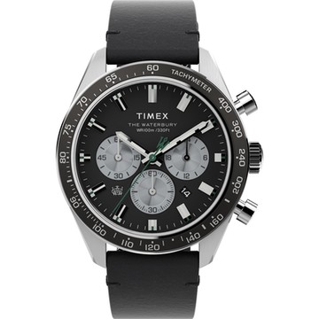 TIMEX  天美時 Waterbury系列  41毫米三眼計時手錶  (黑x黑 TXTW2V42500)