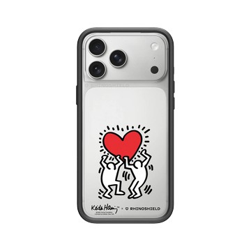 iPhone 17 Pro Max Mod NX -邊框背蓋組合 (相機按鈕) 黑 - Keith Haring - 愛心