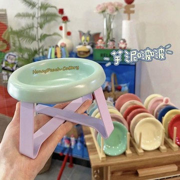 簡約飛碟pecolo打翻架護寵物增高貓咪罐頭喝水糧食盆碗飯碗