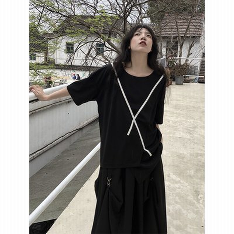 モード系 メンズ レディース Tシャツ おしゃれ 半袖 ビッグシルエット 大きいサイズ ロング丈 無地 ワンピース ドレープ 変形 夏 通販 Lineポイント最大0 5 Get Lineショッピング