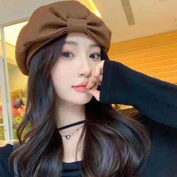 免運🌞洋氣好看的爆款貝雷帽子女夏百搭春秋季顯臉小畫家蓓蕾帽ins漁夫帽 素面遮陽帽 防曬帽 抗uv 穿搭必備 學生帽