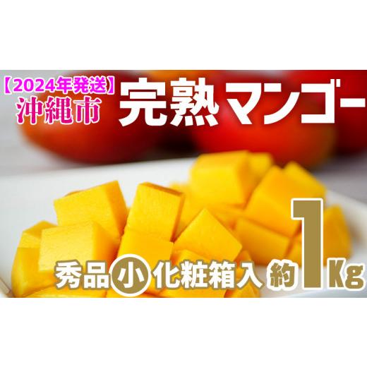 ふるさと納税 沖縄県 沖縄市 沖縄市　完熟マンゴー（小）約1kg　化粧箱・秀品