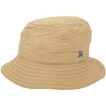 BURBERRY 巴寶莉 戰馬刺繡絎縫尼龍可摺疊收納漁夫帽(棕色)