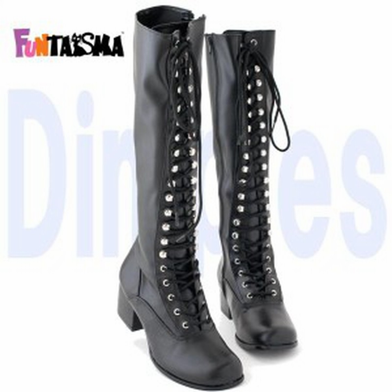 即納 Pleaser プリーザー ロングブーツ レディース メンズ ラウンドドトゥ 5cm チャンキーヒール 黒 ブラック つや消し レースアップ 通販 Lineポイント最大1 0 Get Lineショッピング