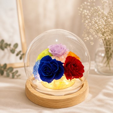 🎀獨特的愛【粘粘&Hope花藝坊】彩虹 ♡永生花戀愛燈飾
