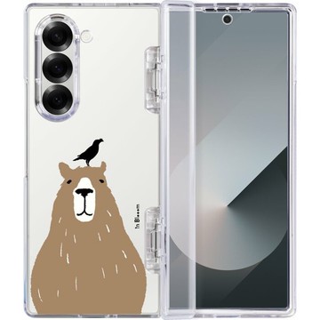 【預購】三星手機殼/Samsung Galaxy Z Fold6/動物園/水豚與八哥