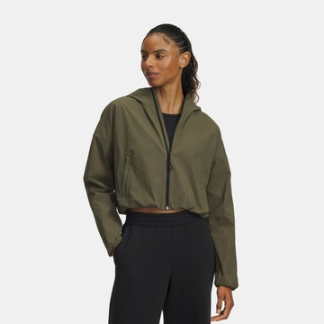 UA 女 Unstoppable Woven Rstop 短版外套 熱銷商品