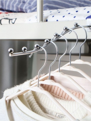 床邊掛衣鉤免打孔宿舍房間臥室收納防銹防腐置物晾衣架七珠大排鉤