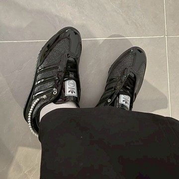 ADIDAS ORIGINALS SL 72 黑漆皮 珍珠鏈條 銀河 小香風 愛迪達 JQ2615