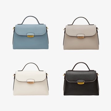 S'AIME 真皮梯形手提小方包