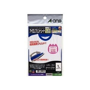 エーワン アイロンプリントシート 白・薄色 生地用 1面 4枚 51126（10セット）