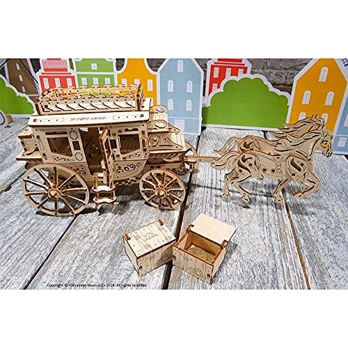 Ugears ユーギアーズ Stagecoach 駅馬車 ;70045 木のおもちゃ 3D立体