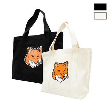 Maison Kitsune 帆布狐狸刺繡手提袋(多色)