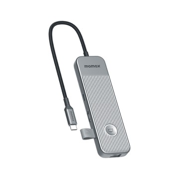 Momax ONELINK USB-C 8合1 Hub 多功能轉接器 (HDMI-4K) - 灰色