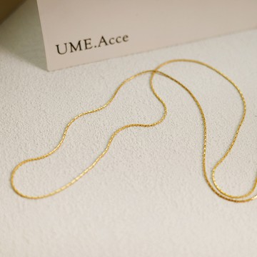 [鈦鋼.項鍊] 精緻感 超細裸鍊 (金色/亮銀色)【UME】鈦鋼裸鏈 疊戴項鍊 洗澡可戴 不退色項鍊 鍍18K金
