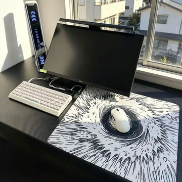 💕在臺出貨🔥傲圖米電競鼠標墊蝕之渦漩渦類99式布面遊戲專用順滑操控均衡墊