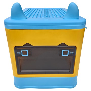 6030-BY 摺疊收納箱 環保PP  黃色 + 藍色  50 x 47 x 31cm  1個