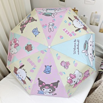 可愛雨傘 晴雨傘🎀 三麗歐少女高顏值全自動太陽傘防曬防紫外線折疊卡通二次元雨傘晴雨兩用