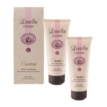 【澳洲Careline】綿羊霜含玫瑰精油及維他命E-2入組 100ml/瓶