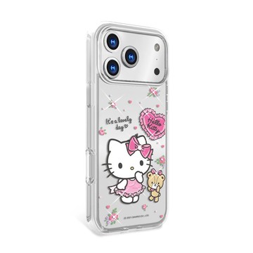 三麗鷗 17/16/15/14/13/12/11輕薄軍規防摔水晶彩鑽殼-凱蒂好心情