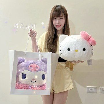 【禮品總部】現貨|實拍 酷洛米大福抱枕 正版 三麗鷗 Sanrio 美樂蒂抱枕 靠枕 靠墊 Kitty大福抱枕 禮品袋