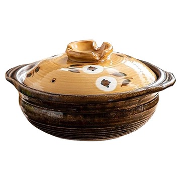 ONE TWO POT 萬土燒 日式陶鍋/多功能燉煮湯鍋 2000ml 容量 2~4人適用  30.5cm  棕色  1個