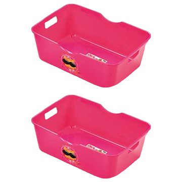 GIMI 吉米 大微密籃 帶把手大型收納籃 500g  40 x 29.2 x 13.6cm  顏色隨機  2個