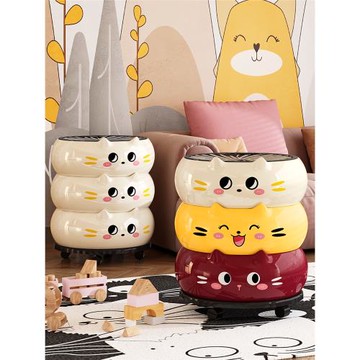 南瓜垃圾桶家用2026新款可移動帶蓋客廳輕奢高檔臥室廚房大號紙簍