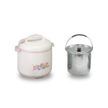 【GOLDEN FIRE 火牌】燜燒鍋 粉紅色 6.0L-IH爐可用鍋(燜燒鍋 保溫 保冷 手提 不鏽鋼 台灣製造)