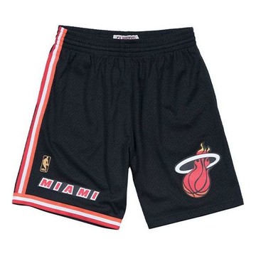 Mitchell & Ness NBA Swingman Shorts Miami Heat Road 1996-97 'Black Red'