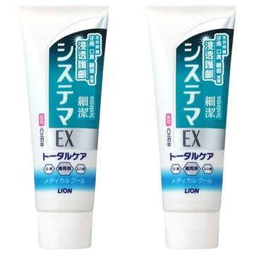 LION 獅王 Systema 細潔 浸透護齦EX牙膏 有助於減少牙齦問題 幫助保持口氣清新 減少蛀牙風險  130g  2條