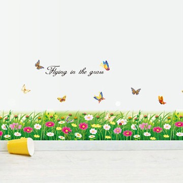 壁貼 清新蝴蝶花 創意壁貼 無痕壁貼 壁紙 牆貼 室內設計 裝潢 Loxin