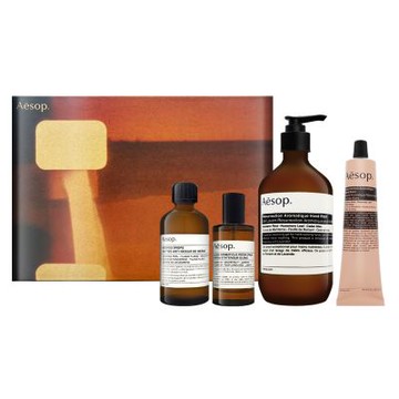 Aesop 第一廳禮盒（賦活芳香手部清潔露 500ml+賦活芳香護手霜 75ml+俄勞斯芳香室內噴霧 50ml+廁後點滴 100ml）