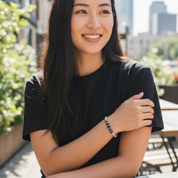 純銀 S925 銀珠 藍虎眼石手鍊