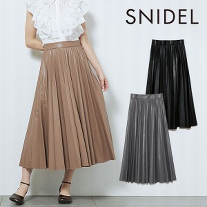 Sale50 Off スナイデル Snidel 秋冬 レザープリーツスカート レディース ボトムス スカート プリーツスカート レザー レザースカート 通販 Lineポイント最大4 0 Get Lineショッピング
