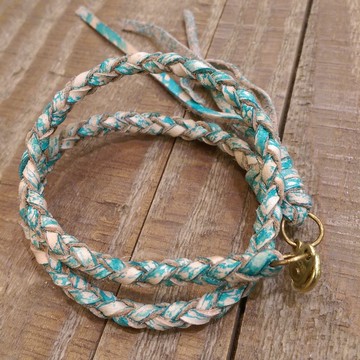 純手工編織手工染色皮革手鍊2條下訂區 ~