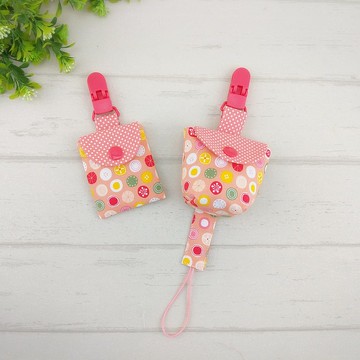 糖果圈圈。3件組 。平安符袋+奶嘴袋+奶嘴鏈(可繡名字)