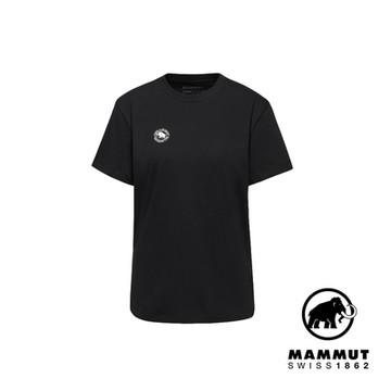 【Mammut長毛象】Mammut Base T-Shirt Women Guarantee 1974 有機棉休閒短袖T恤 女款 黑色 #1017-07210