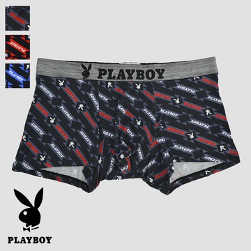 【PLAYBOY】親膚柔纖絕對動展貼身平口褲-SPB035
