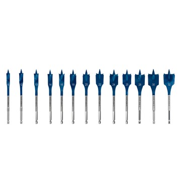 BOSCH 13 件式扁平鑽頭帆布包套裝 10/12/13/14/16/18/20/22/24/25/28/30/32 mm